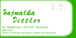 hajnalka dittler business card